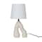 Hello Honey® 16.5" White Volcano Finish Ceramic Table Lamp